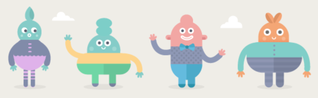 A picture of the Headspace characters from the app
