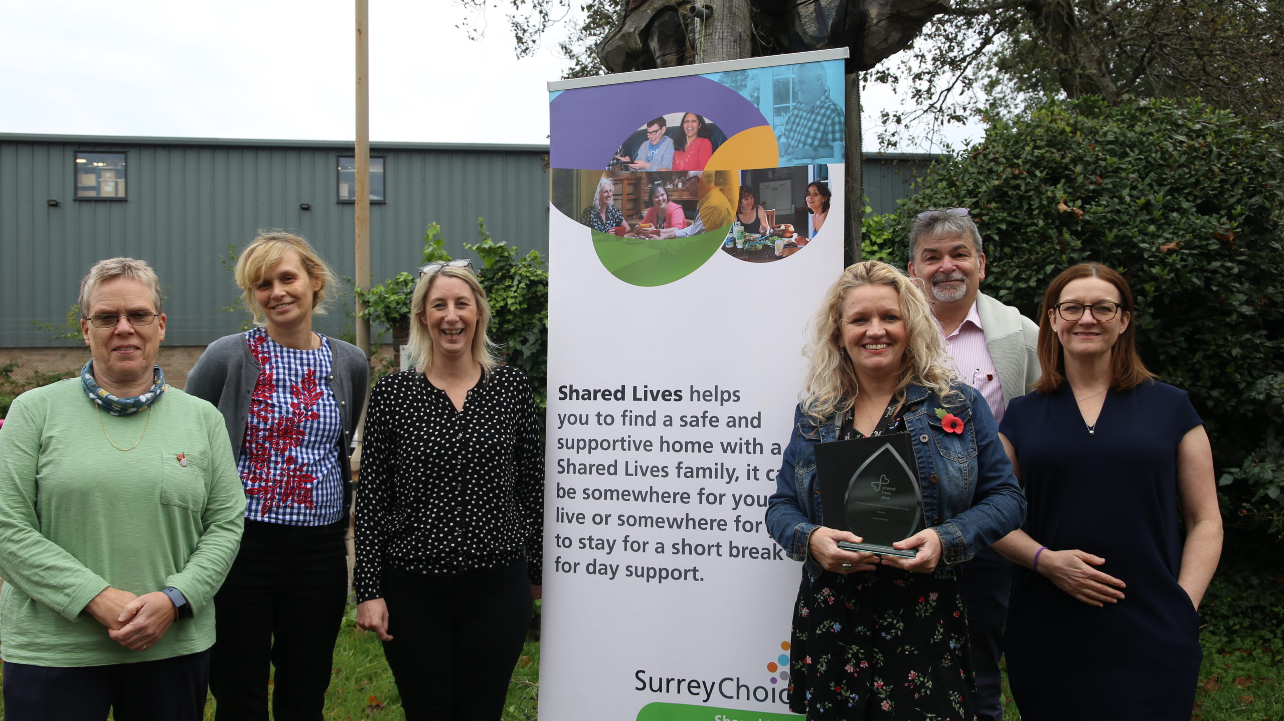 Shared Lives Team with their award
